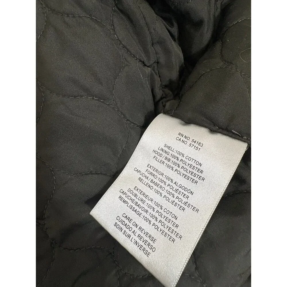 Levi's Men's Washed Cotton Hooded Military Jacket Size Small Camouflage Dickie